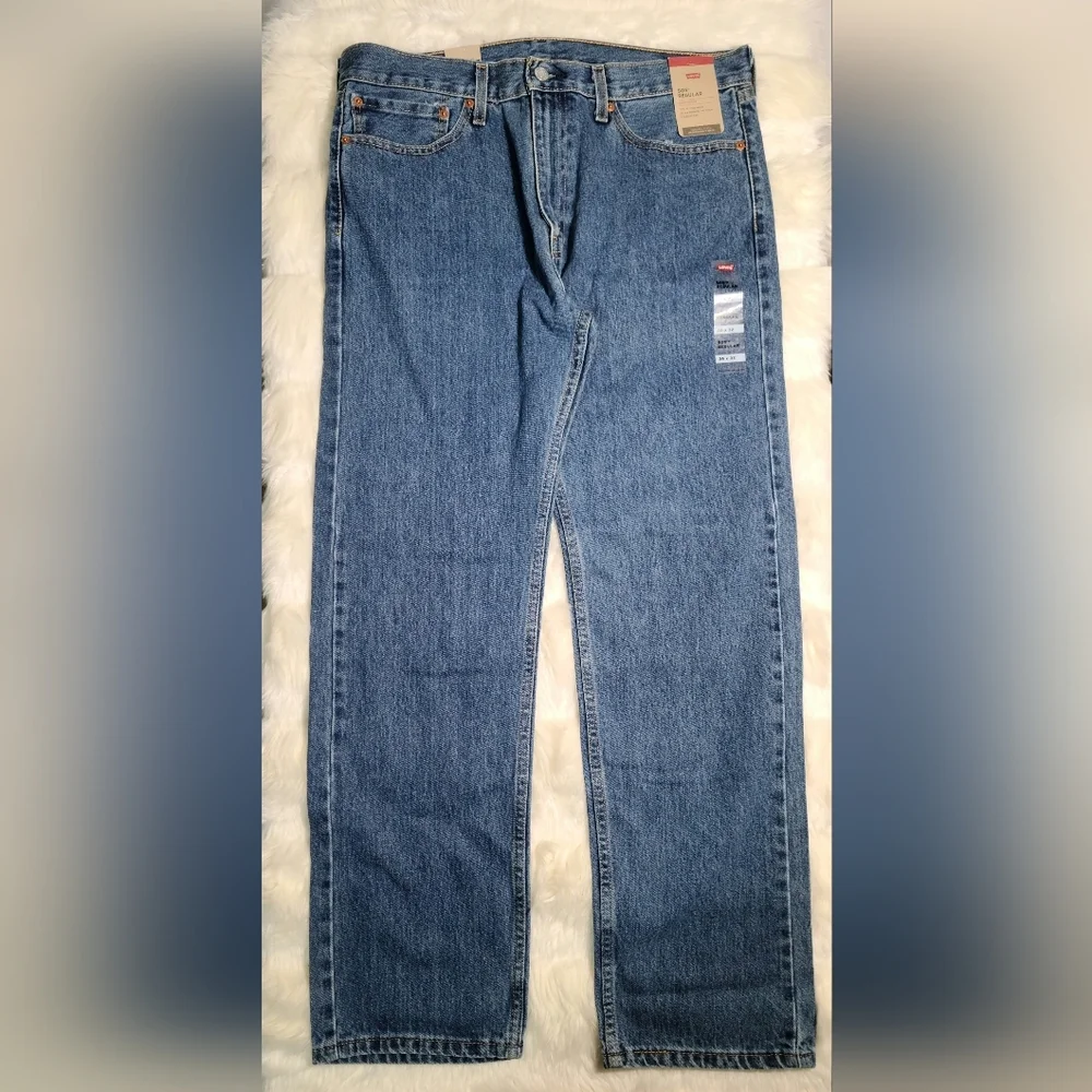 Levi's 505 Regular Blue Jeans Men 36x32 NEW